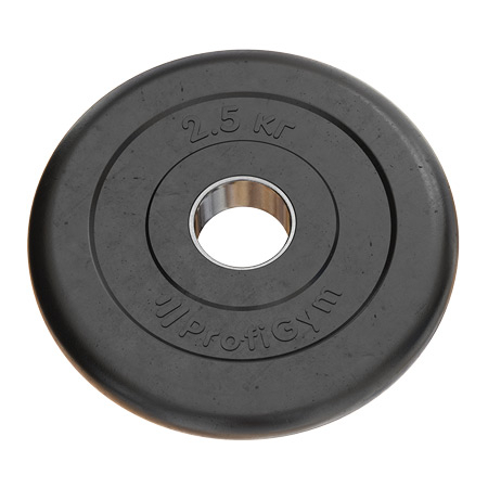 Тренировочный диск Profigym 2,5 кг - 31 мм черный